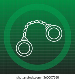 Handcuffs line icon