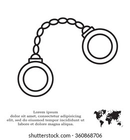 Handcuffs line icon