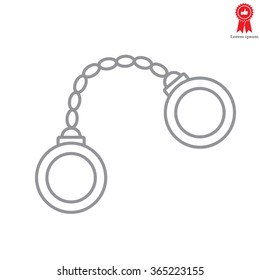 Handcuffs line icon