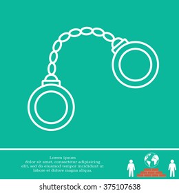 Handcuffs line icon