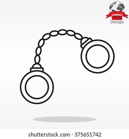 Handcuffs line icon