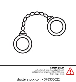 Handcuffs line icon