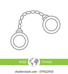 Handcuffs line icon