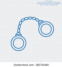 Handcuffs line icon