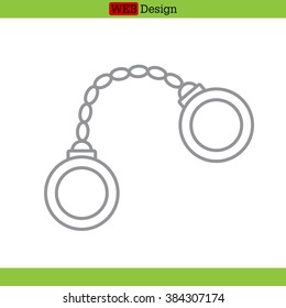 Handcuffs line icon