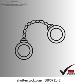 Handcuffs line icon