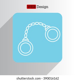 Handcuffs line icon