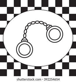 Handcuffs line icon