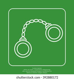 Handcuffs line icon