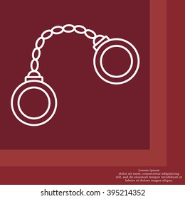 Handcuffs line icon