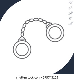 Handcuffs line icon