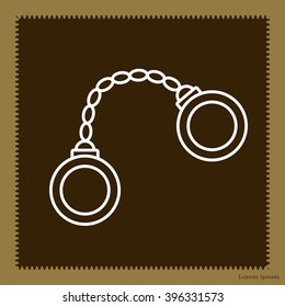 Handcuffs line icon