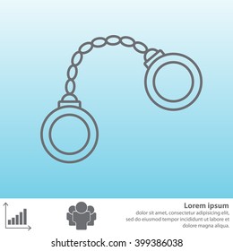 Handcuffs line icon