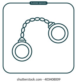 Handcuffs line icon