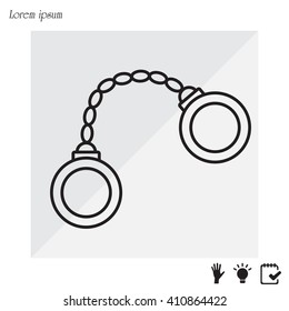 Handcuffs line icon