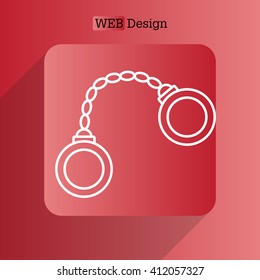 Handcuffs line icon