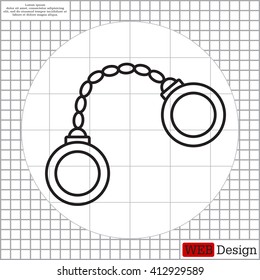 Handcuffs line icon