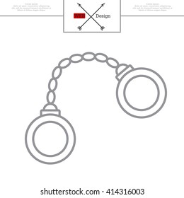 Handcuffs line icon