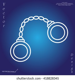 Handcuffs line icon