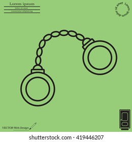 Handcuffs line icon
