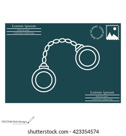Handcuffs line icon