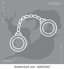 Handcuffs line icon