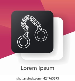 Handcuffs line icon
