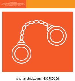 Handcuffs line icon