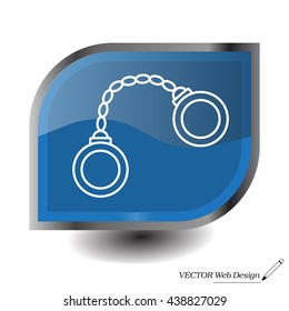 Handcuffs line icon