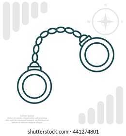 Handcuffs line icon