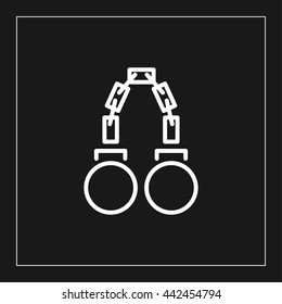 handcuffs line icon