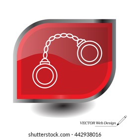 Handcuffs line icon