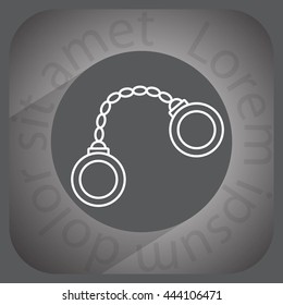 Handcuffs line icon