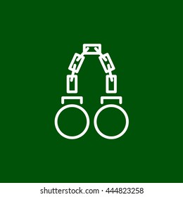 handcuffs line icon
