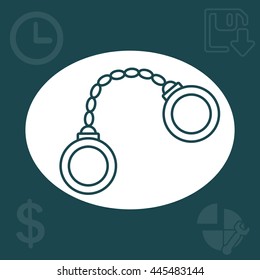 Handcuffs line icon