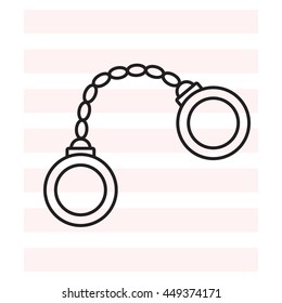 Handcuffs line icon