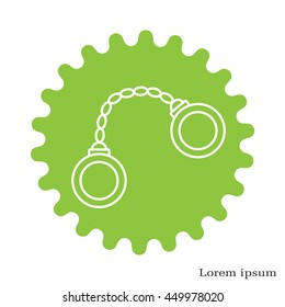 Handcuffs line icon