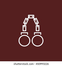 handcuffs line icon