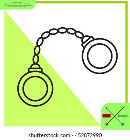 Handcuffs line icon