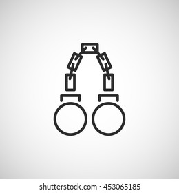 handcuffs line icon