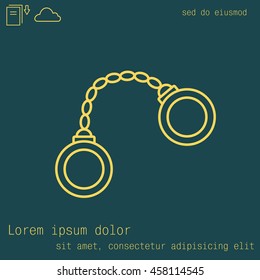 Handcuffs line icon