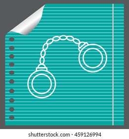 Handcuffs line icon