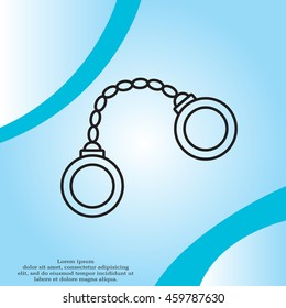 Handcuffs line icon