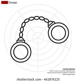 Handcuffs line icon