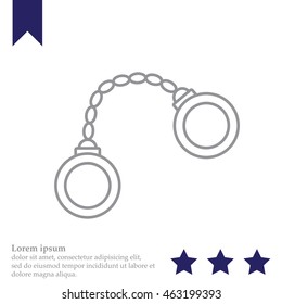 Handcuffs line icon