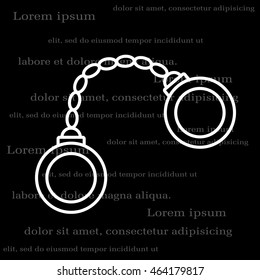Handcuffs line icon