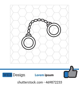 Handcuffs line icon