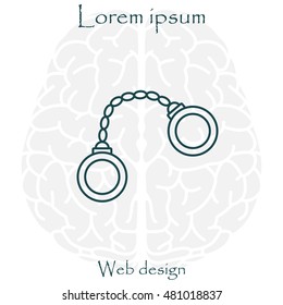 Handcuffs line icon