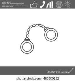 Handcuffs line icon
