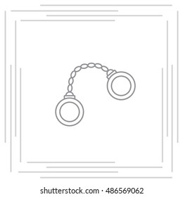 Handcuffs line icon